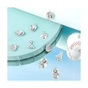 Junkin 120 dijes de béisbol de aleación de plata de_4