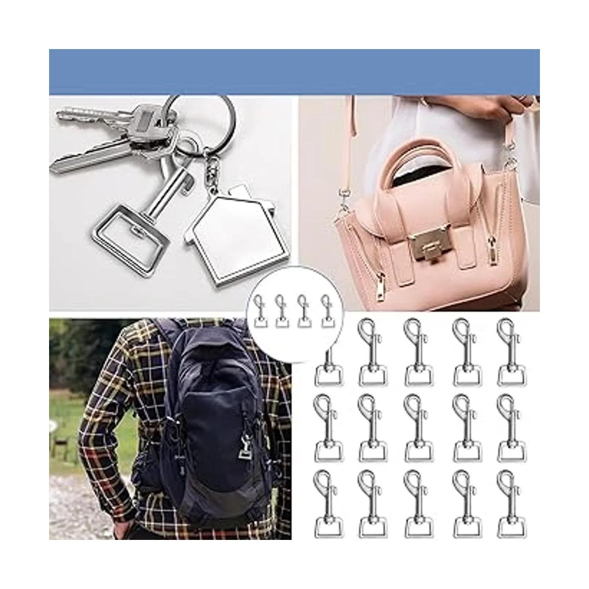 Ganchos giratorios para correa de perro cierre de correa_5