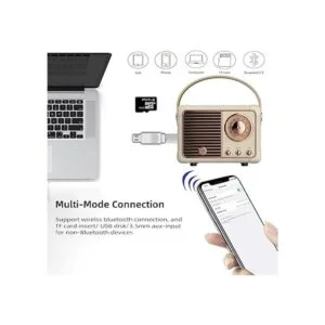 Baolira Altavoz Bluetooth retro vintage mini altavoz_2