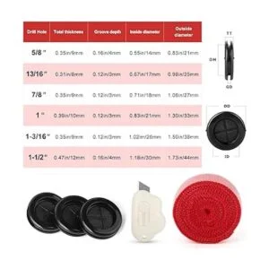 QCQIANG Kit de 63 piezas de goma con ojales protección de_3