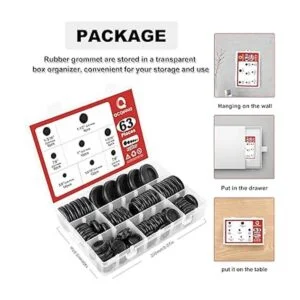 QCQIANG Kit de 63 piezas de goma con ojales protección de_6