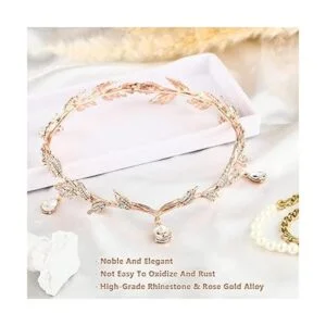 Tiara de boda con diamantes de imitación diadema de_5