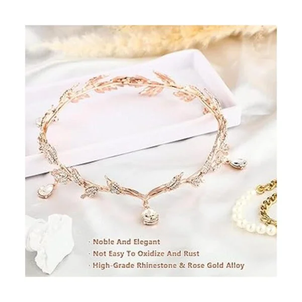Tiara de boda con diamantes de imitación diadema de_5
