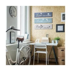 Letrero de madera rústica de 3 piezas para decoración de_6