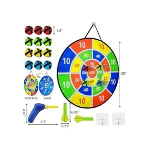 Tablero de dardos de 26.0 in para niños 12 bolas_2