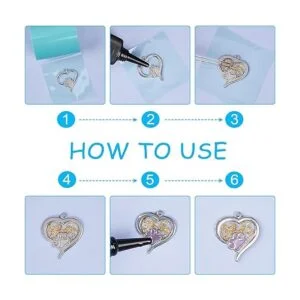 UNICRAFTALE 12 piezas de corazón con colgante de huella de_4