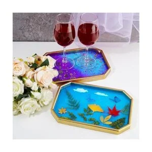 NiArt Bandeja de servir con forma de octágono resina_4