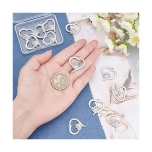 UNICRAFTALE 12 piezas de corazón con colgante de huella de_2