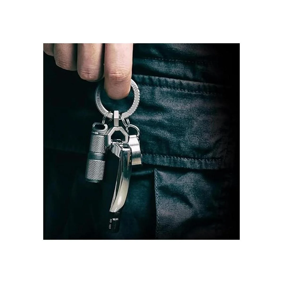 MecArmy CH8 Llaveros de titanio divididos llavero de_2