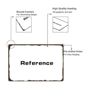 Cartel de metal vintage de galletas de gatito con texto en_5