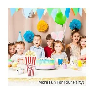 Contenedores de plástico para palomitas de maíz a rayas_4