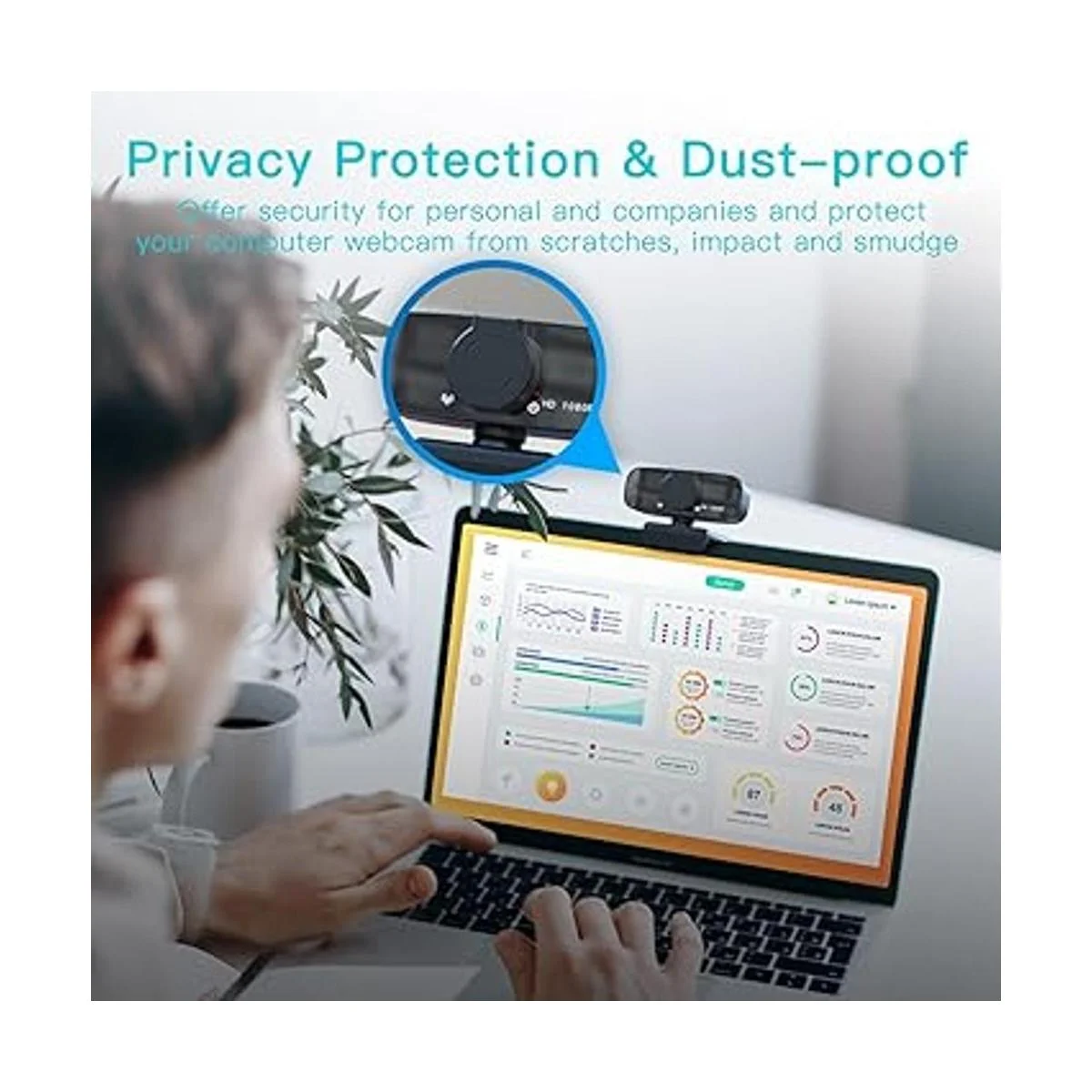 Argmao Cámara web HD de 1080P con micrófono para_7