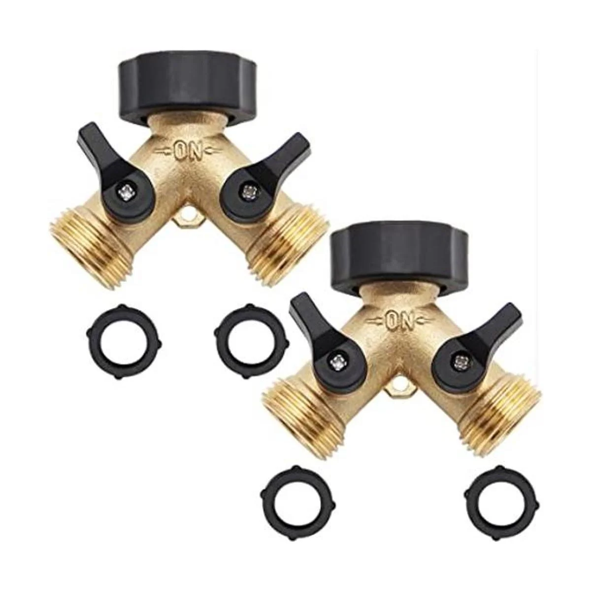 Lifynste Divisor de manguera de latón de 2 vías_1