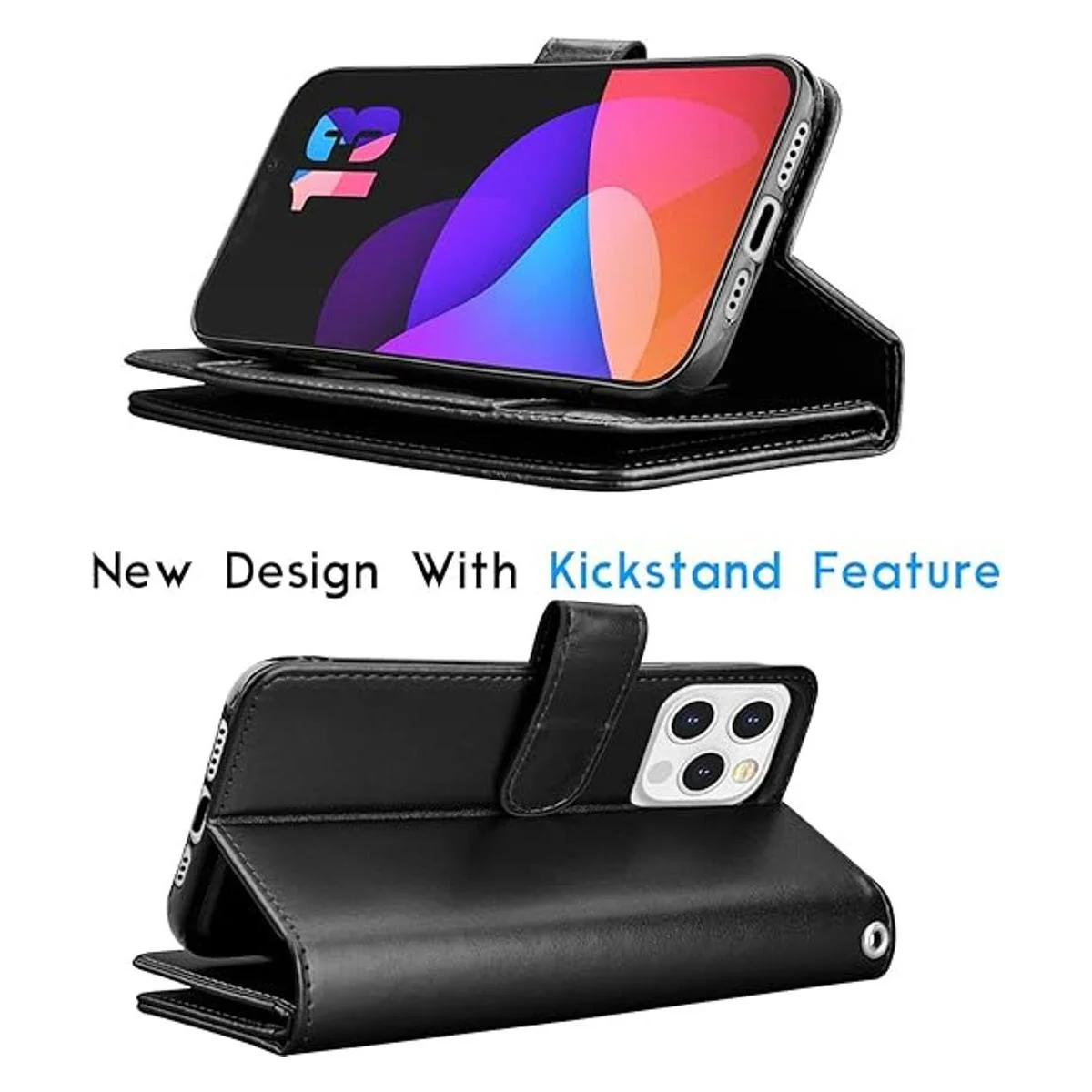 Tekcoo Funda tipo cartera compatible con iPhone 13 6.1_5