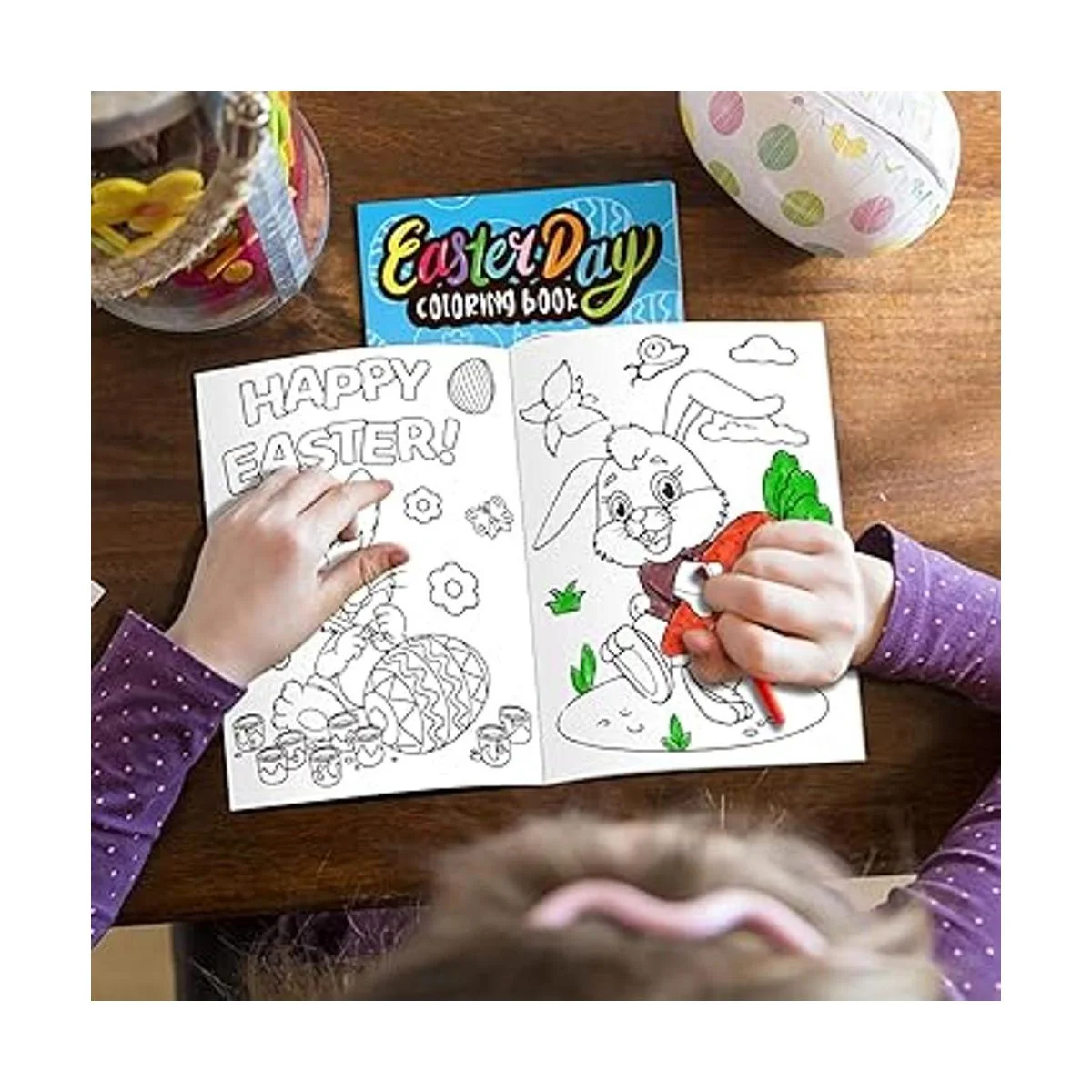 Día de Pascua Libros para colorear Niños Actividades de_3