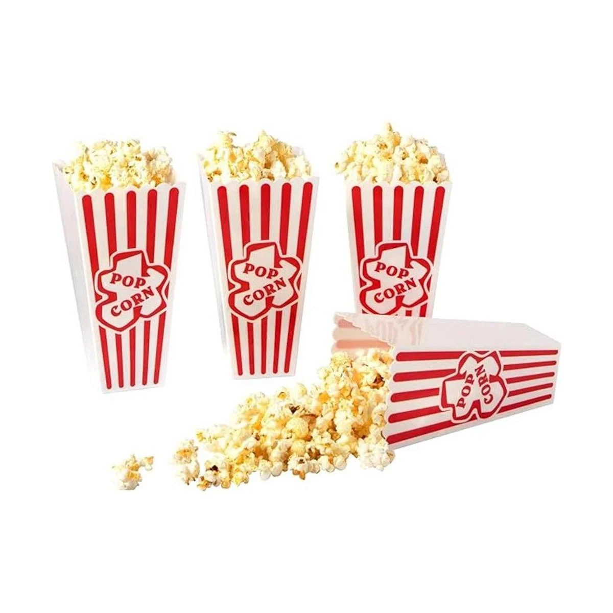 Contenedores de plástico para palomitas de maíz a rayas_1
