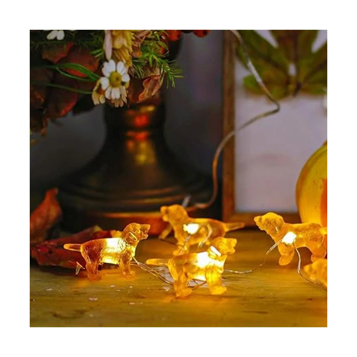 JASHIKA Labrador Retriever Cadena de luces decorativas_2