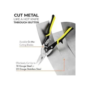 AMERICAN MUTT TOOLS Tijeras de estaño de corte recto de 10_2