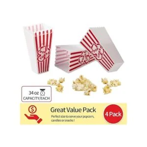 Contenedores de plástico para palomitas de maíz a rayas_6
