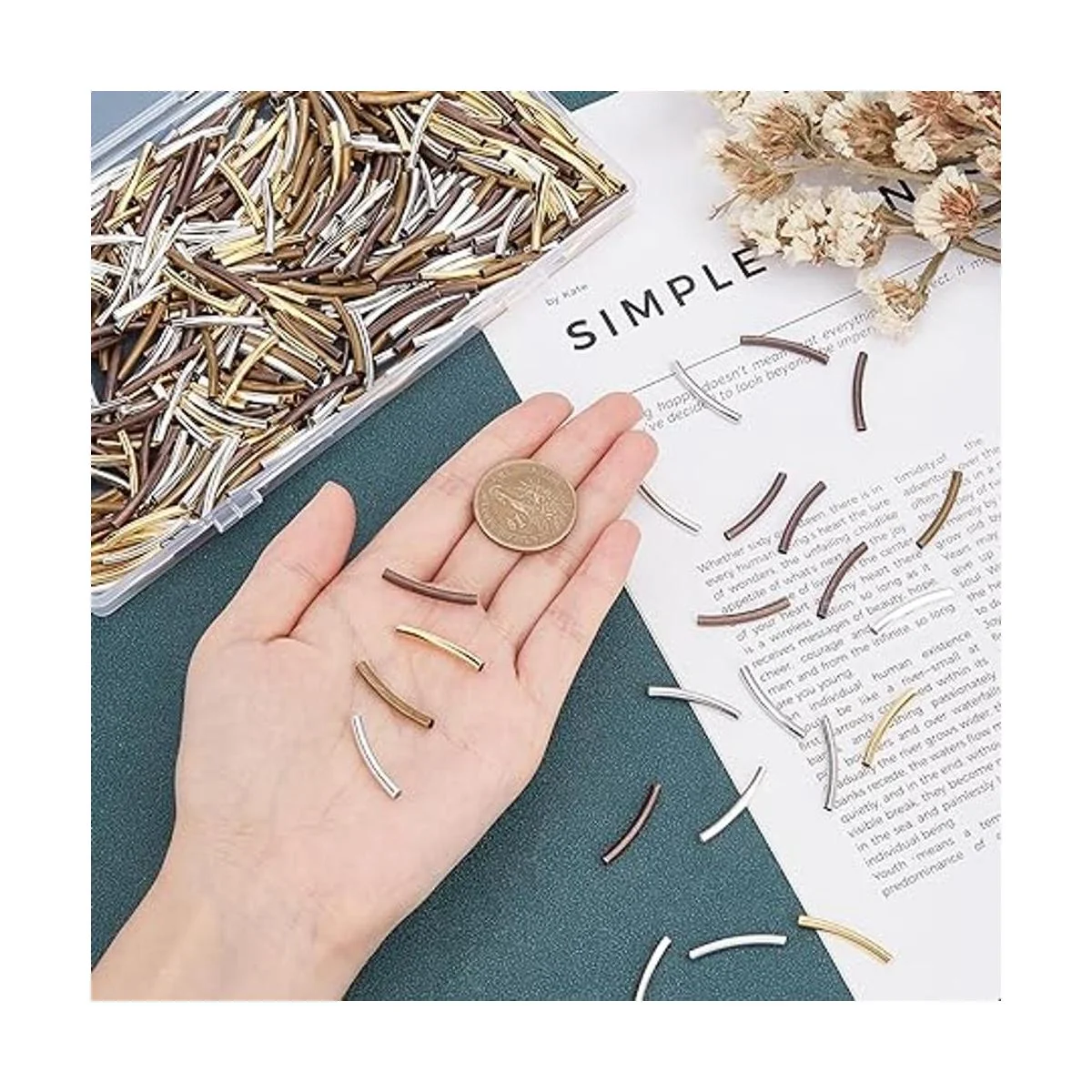 PH PandaHall 500 cuentas espaciadoras de tubo de fideos 5_4