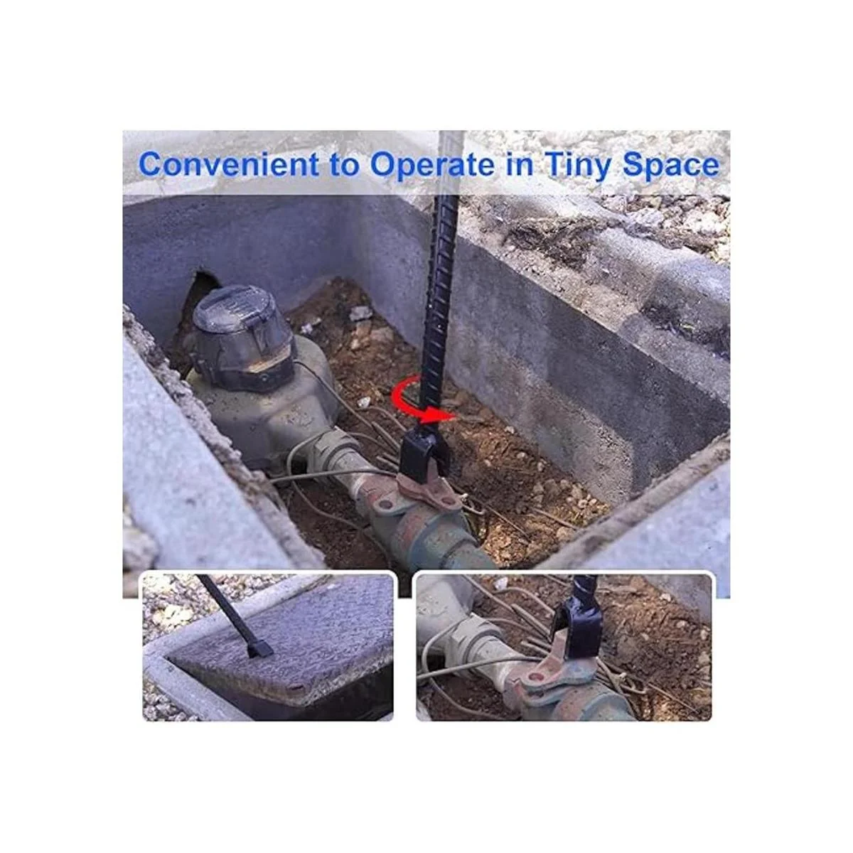 Eapele Llave para medidor de agua de 16 pulgadas mango en_6