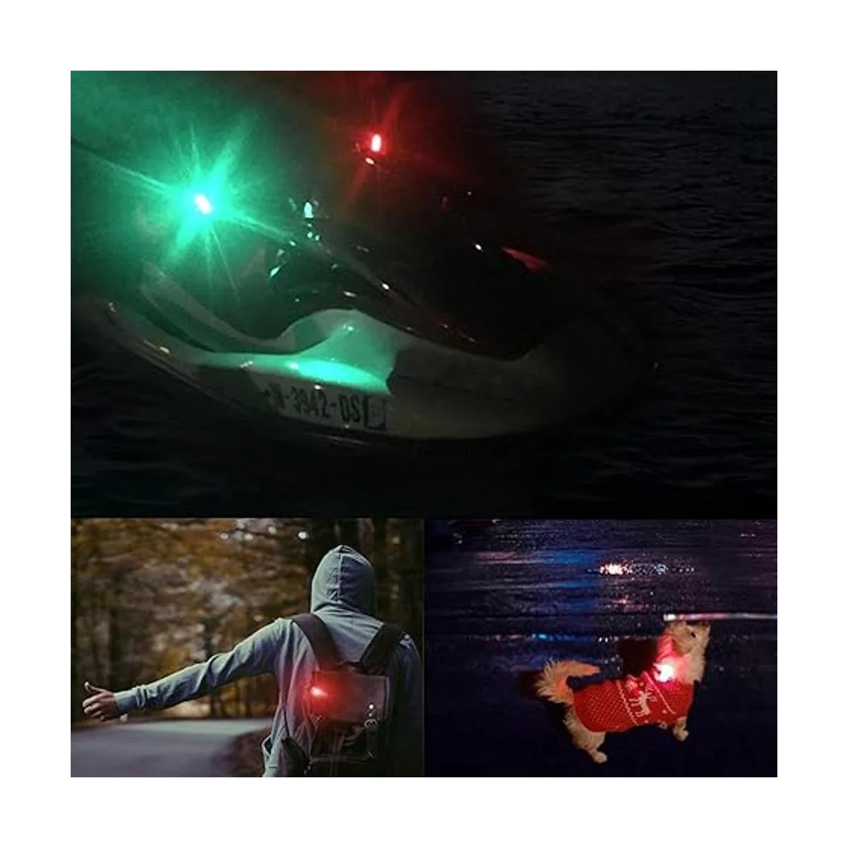 4 luces de navegación para barcos kayak luz de seguridad_7