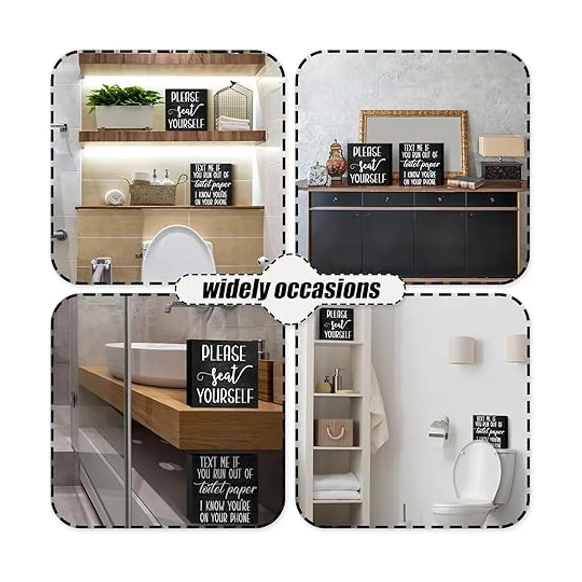 2 letreros divertidos de baño de casa de campo letrero de_6