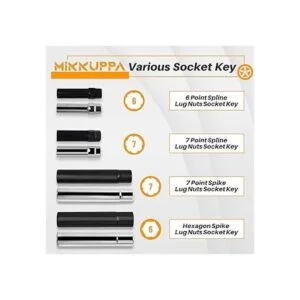 MIKKUPPA Llave de tuercas con puntas enchufe sólido con_6