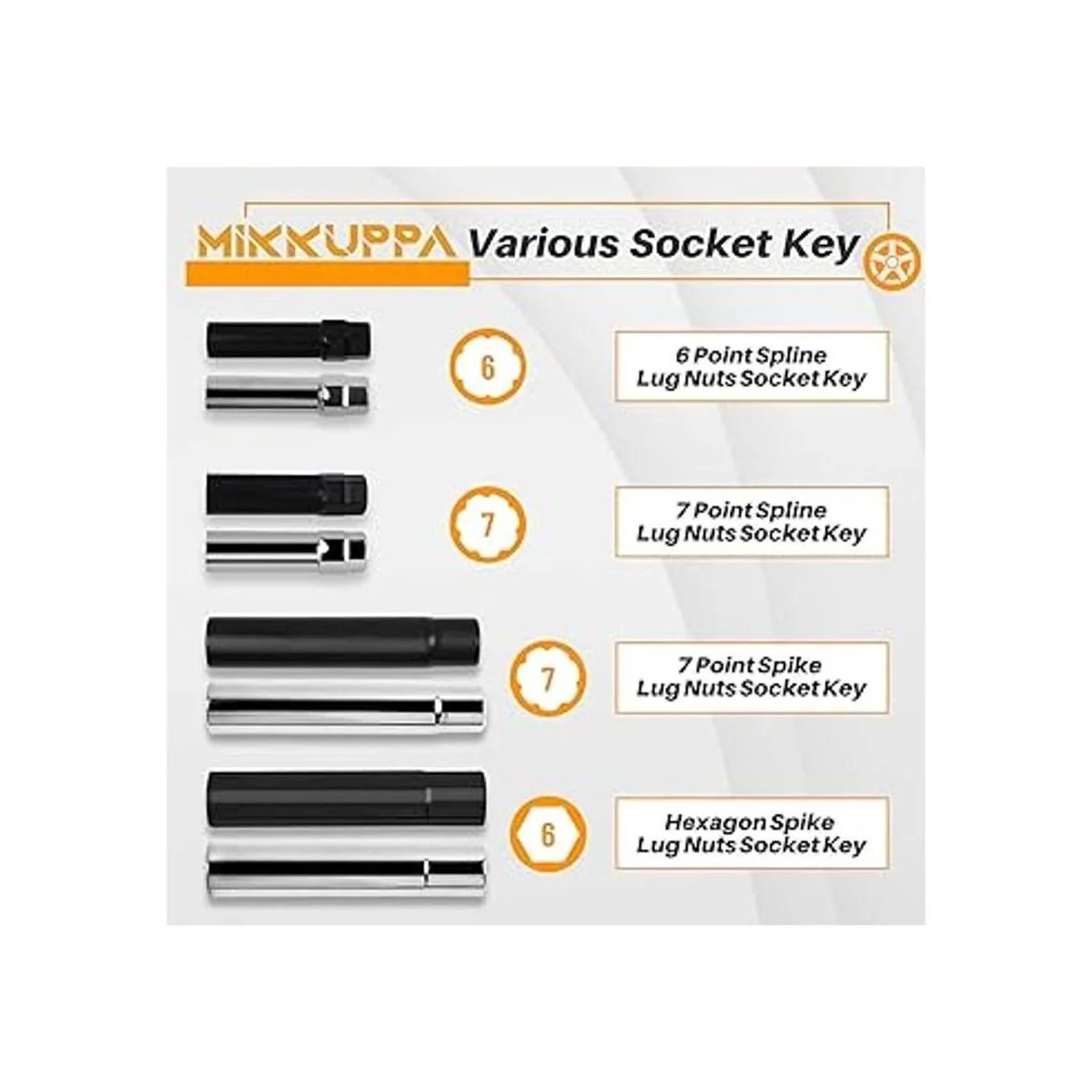 MIKKUPPA Llave de tuercas con puntas enchufe sólido con_6
