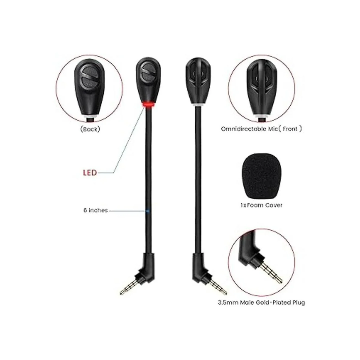 Reemplazo de micrófono para Kingston HyperX Cloud_7