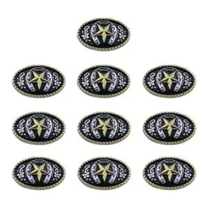 Mingchen Metal Craft Stars Floret Badge decorativo hebilla_1