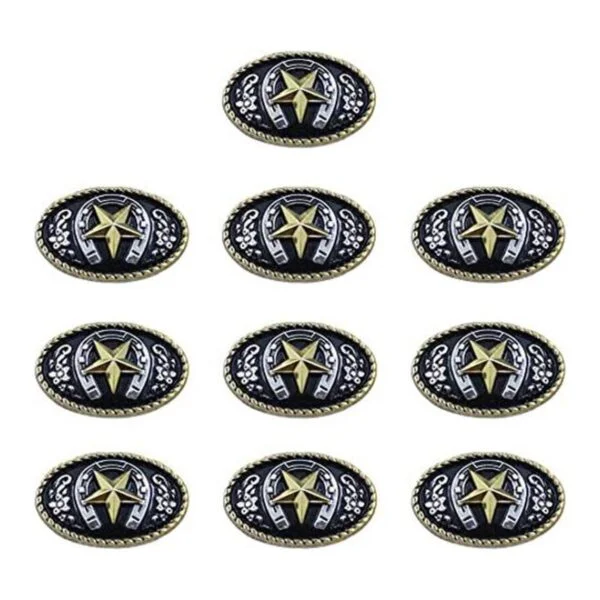 Mingchen Metal Craft Stars Floret Badge decorativo hebilla_1