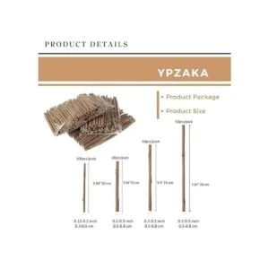 YPZAKA Palitos de madera sin terminar de 7.8 pulgadas de_2