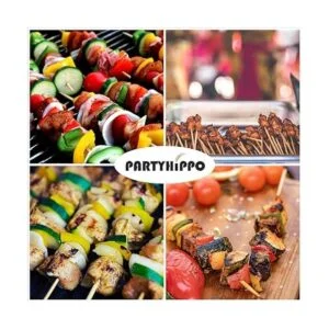 Brochetas de bambú naturales de 12 pulgadas 200 piezas_4