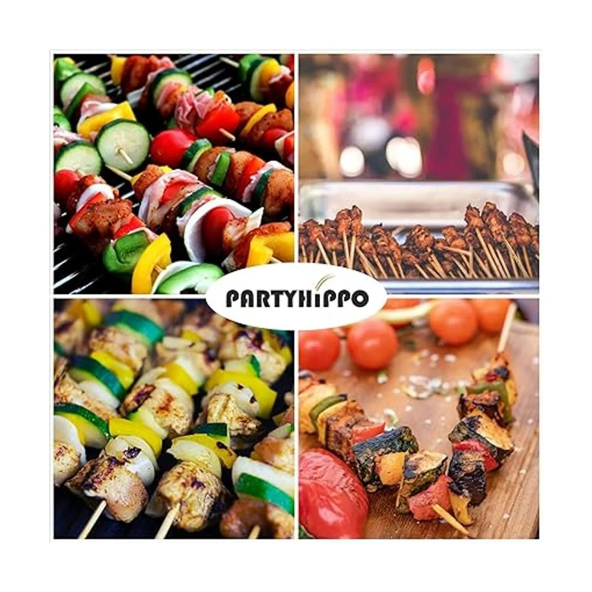 Brochetas de bambú naturales de 12 pulgadas 200 piezas_4