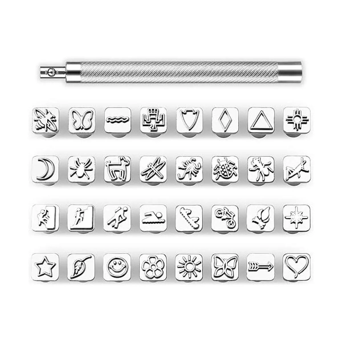 Juego de 33 herramientas de estampado de cuero 32_1