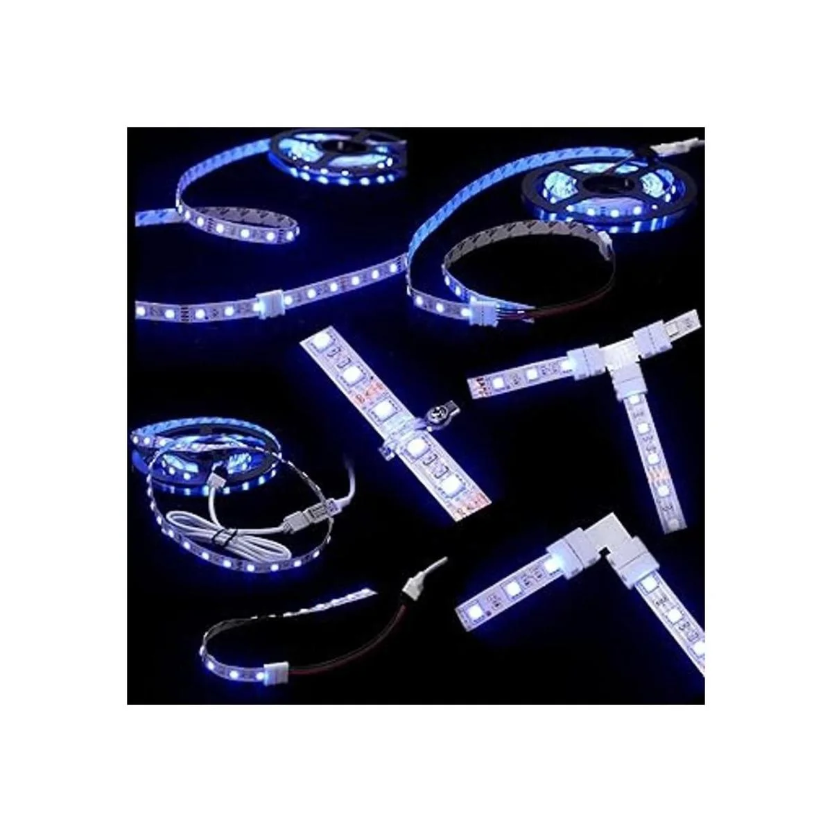 5050 Kit de conector de tira LED RGB de 4 pines que_6