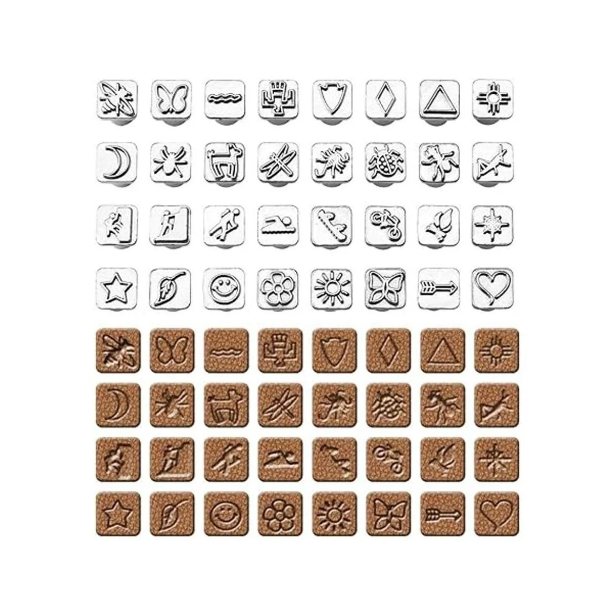 Juego de 33 herramientas de estampado de cuero 32_3