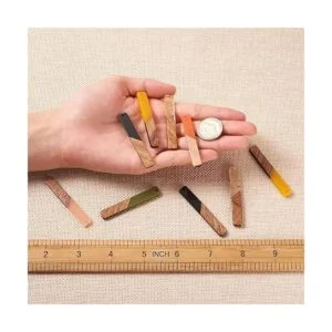 Beadthoven Dijes de resina de madera natural para_4