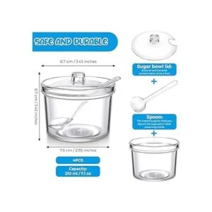 Azucarero de acrílico transparente con tapa cuchara de_3