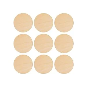 SKPPC 80 piezas de círculos de madera sin terminar de 4_3