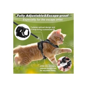 Supet Juego de arnés y correa para gatos pequeños a_4