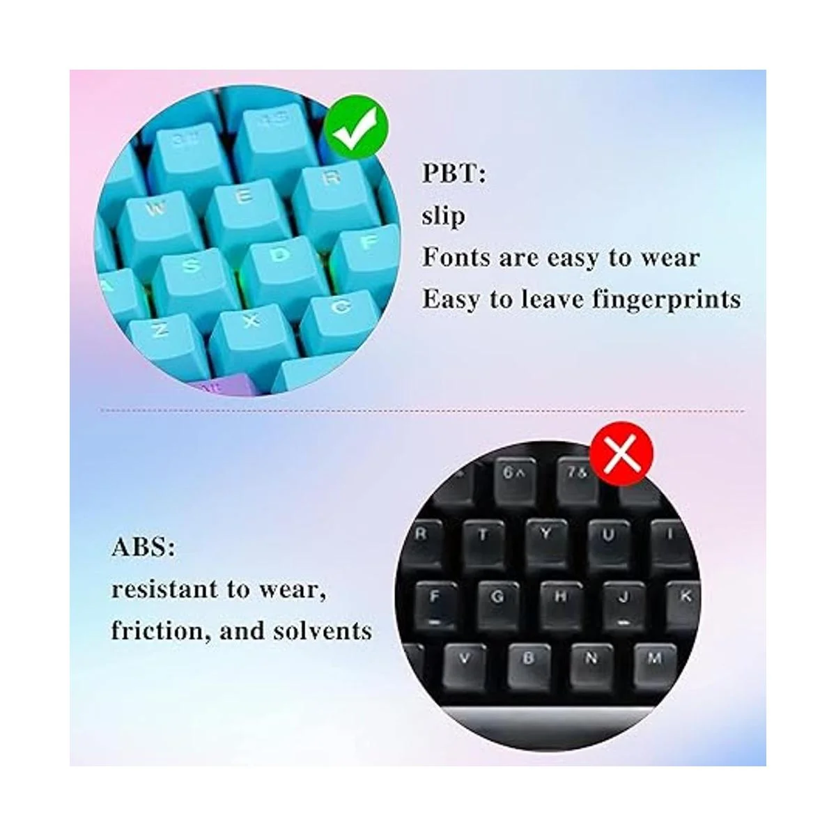Ussixchare Keycaps Juego de teclas PBT con_6