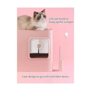 Cuchara de arena para gatos con soporte para carrito_6