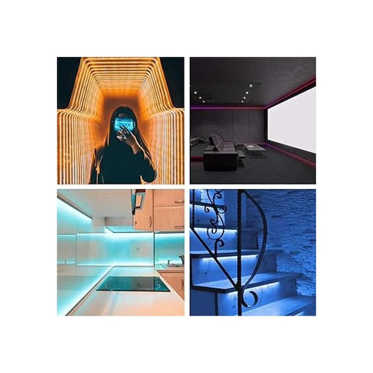 5050 Kit de conector de tira LED RGB de 4 pines que_7