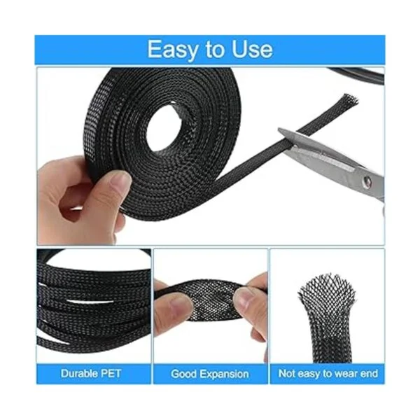 Manga de cable trenzado expandible de 65.6 pies con 120_3