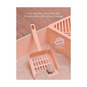 Cuchara de arena para gatos con soporte para carrito_4