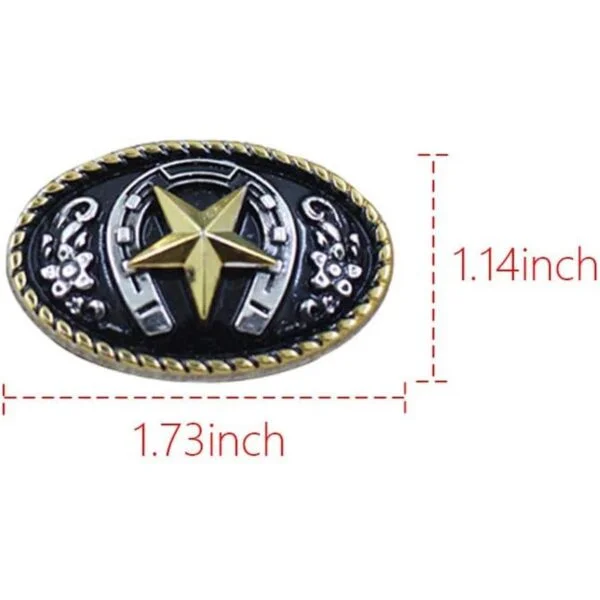 Mingchen Metal Craft Stars Floret Badge decorativo hebilla_2