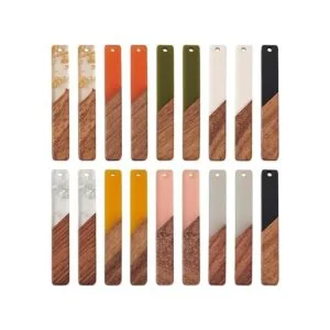 Beadthoven Dijes de resina de madera natural para_2