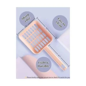 Cuchara de arena para gatos con soporte para carrito_5